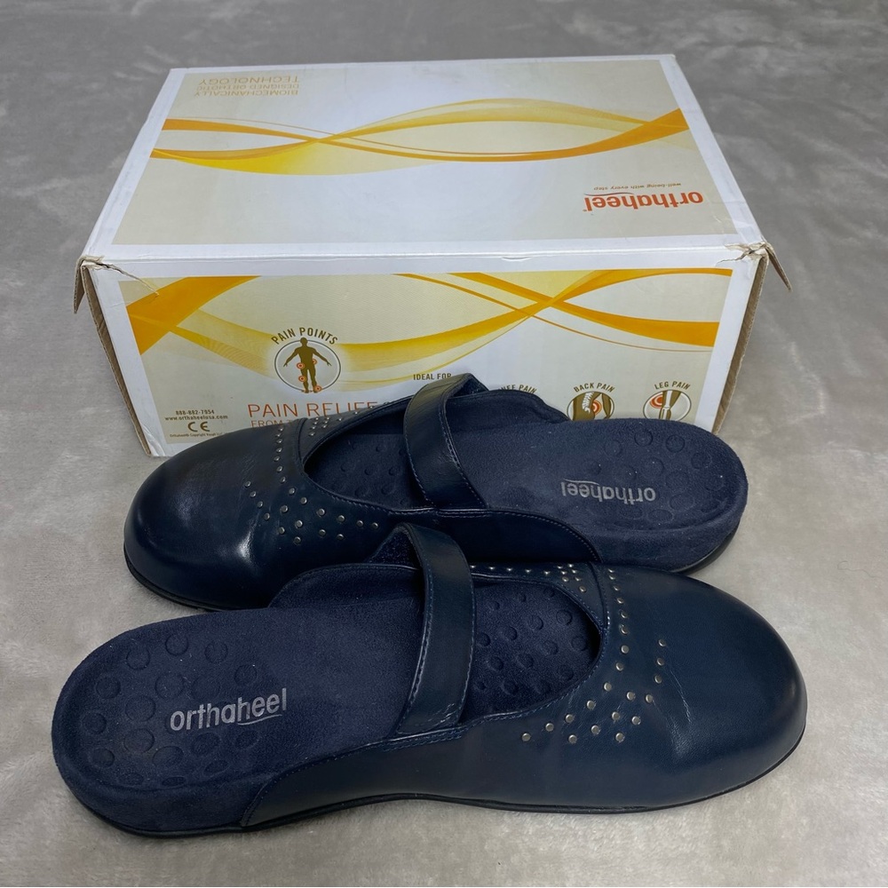 Orthaheel Arlie Studded Navy Mule